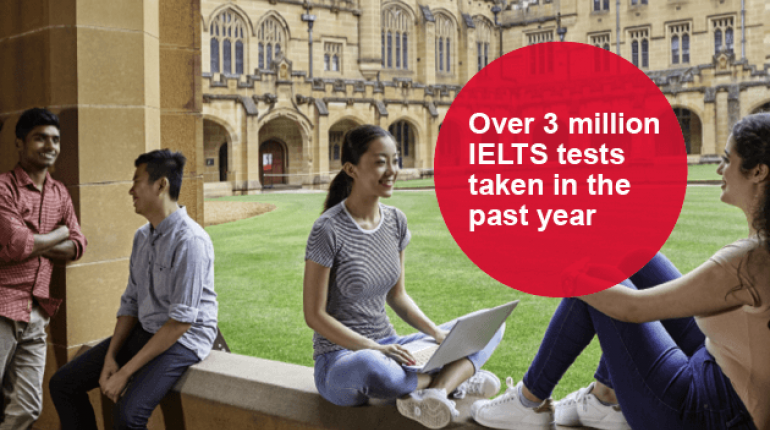 IELTS numbers rise to three million a year