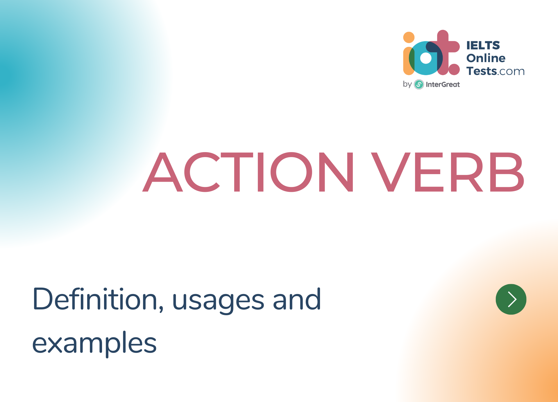 Action verb definition, usages and examples