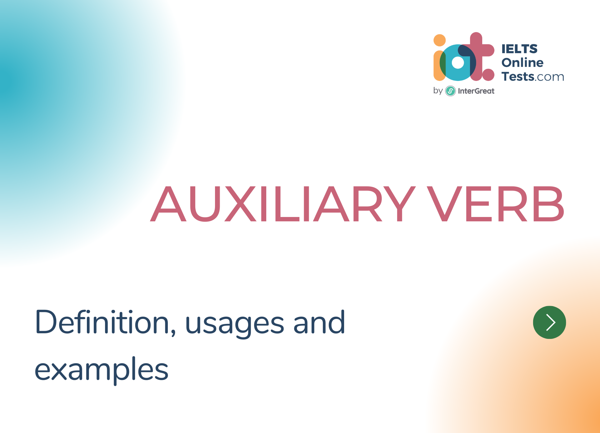 Auxiliary verb definition and examples