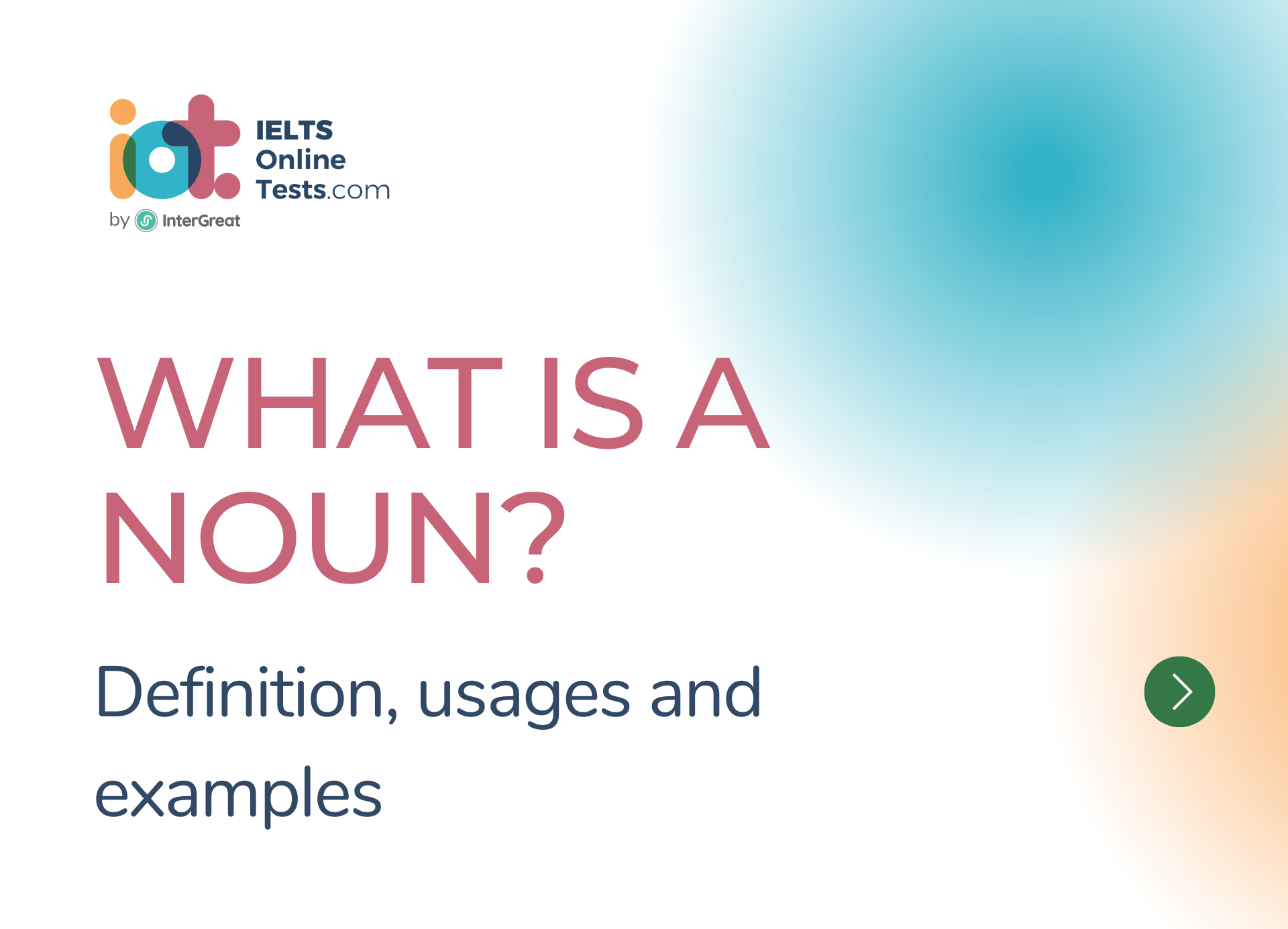 What is a noun in English Grammar?