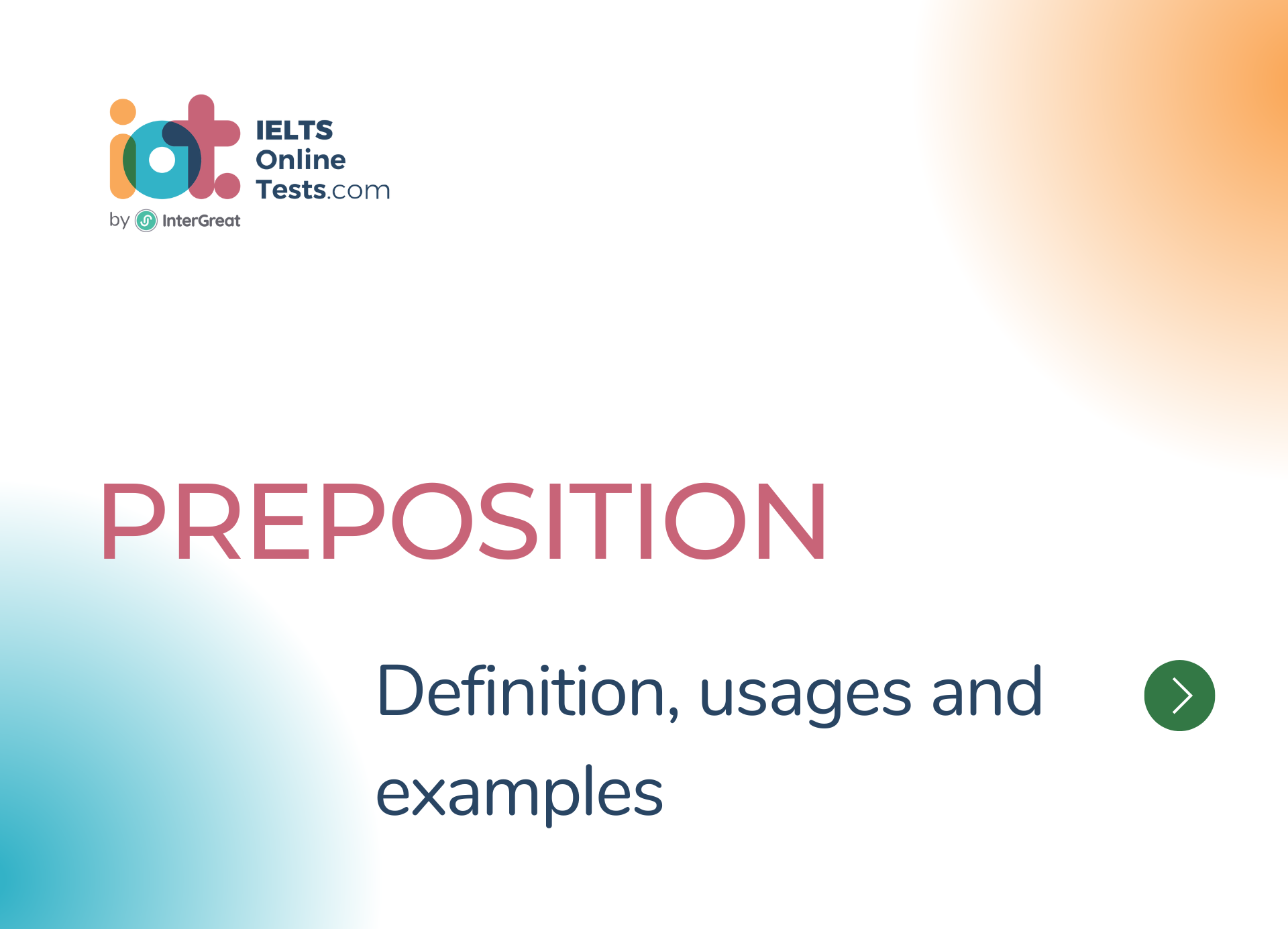 Preposition Definition Usages And Examples IELTS Online Tests