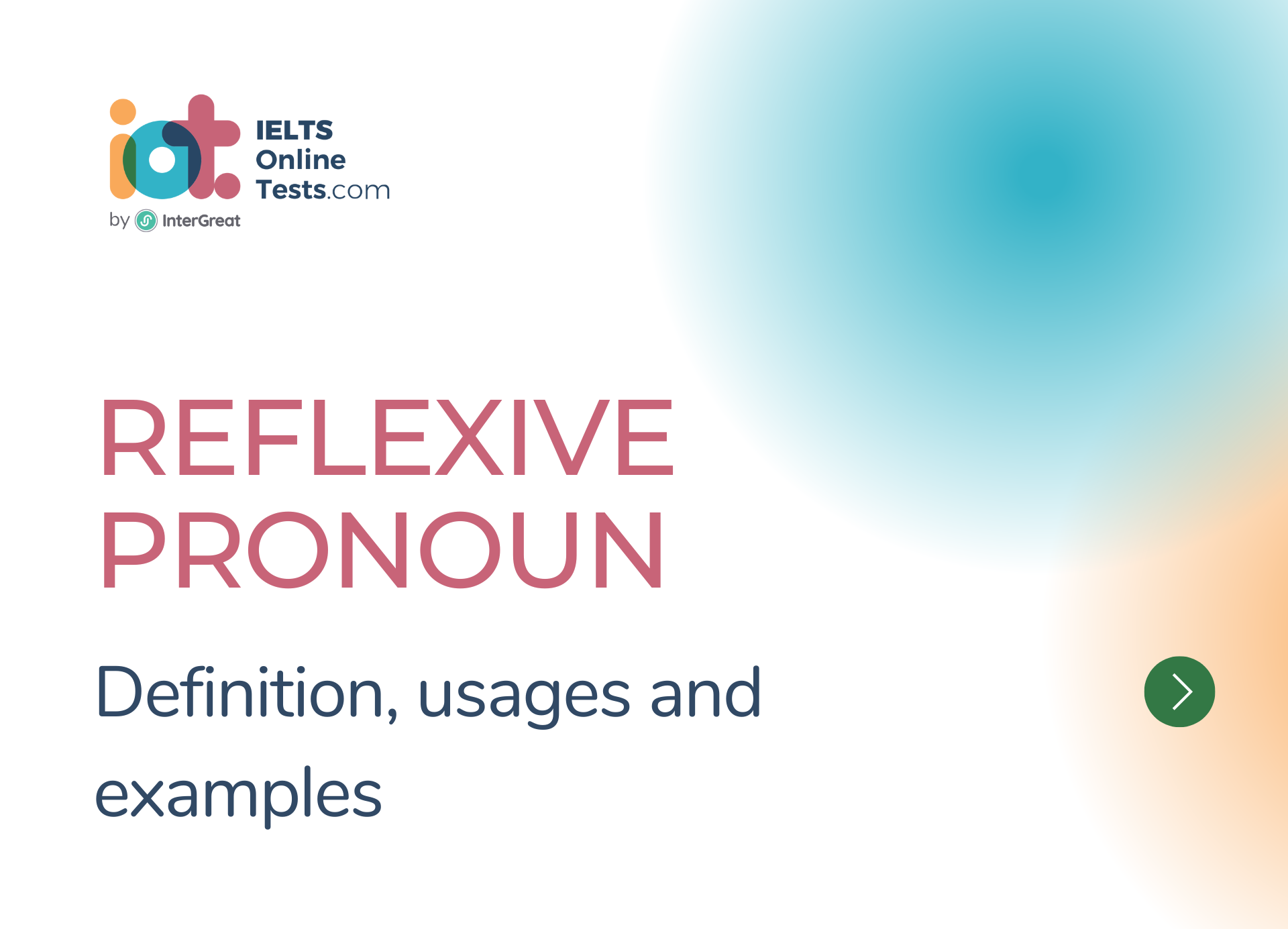 Reflexive pronoun definition and examples