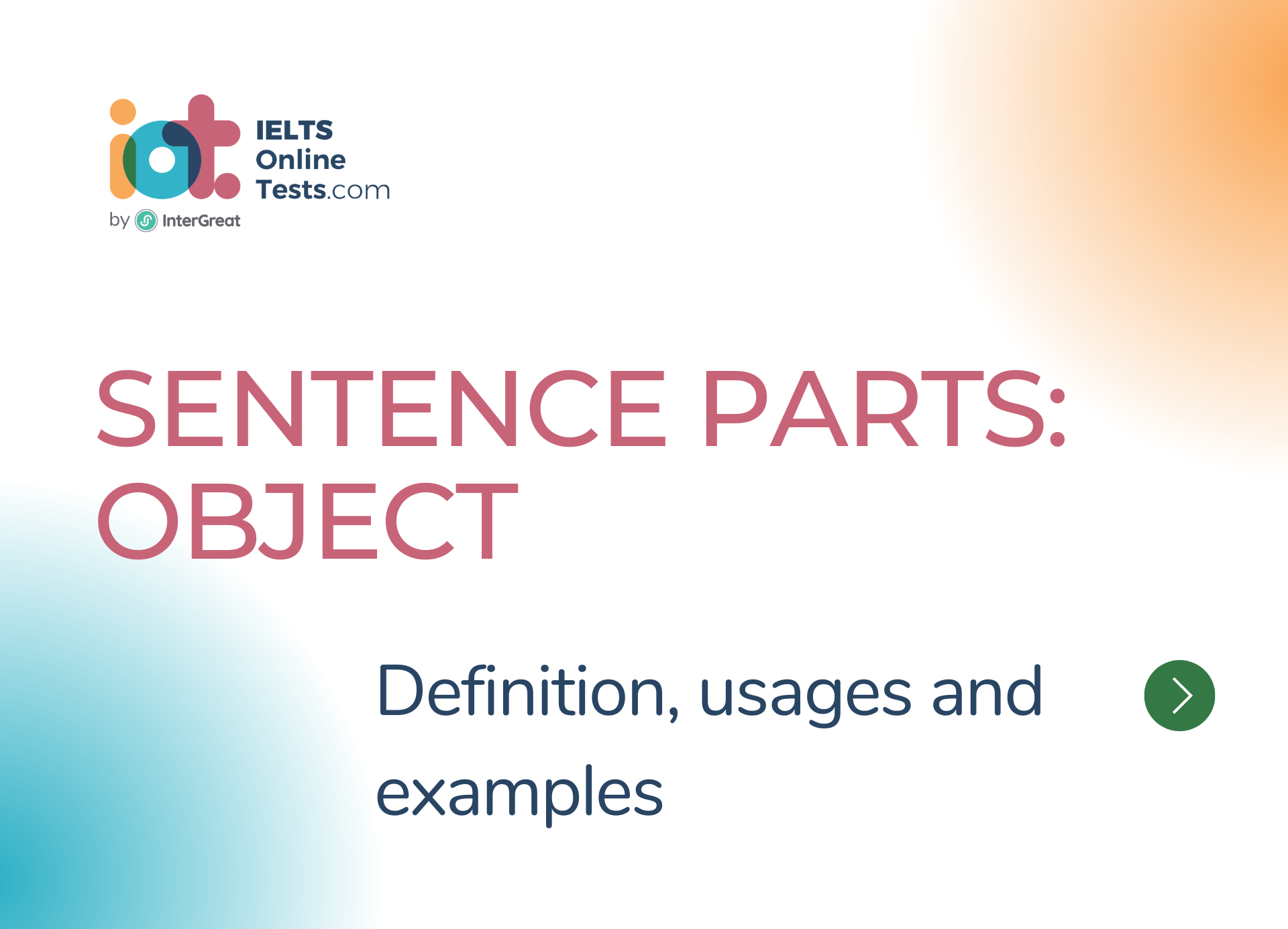 Sentence Parts: Object