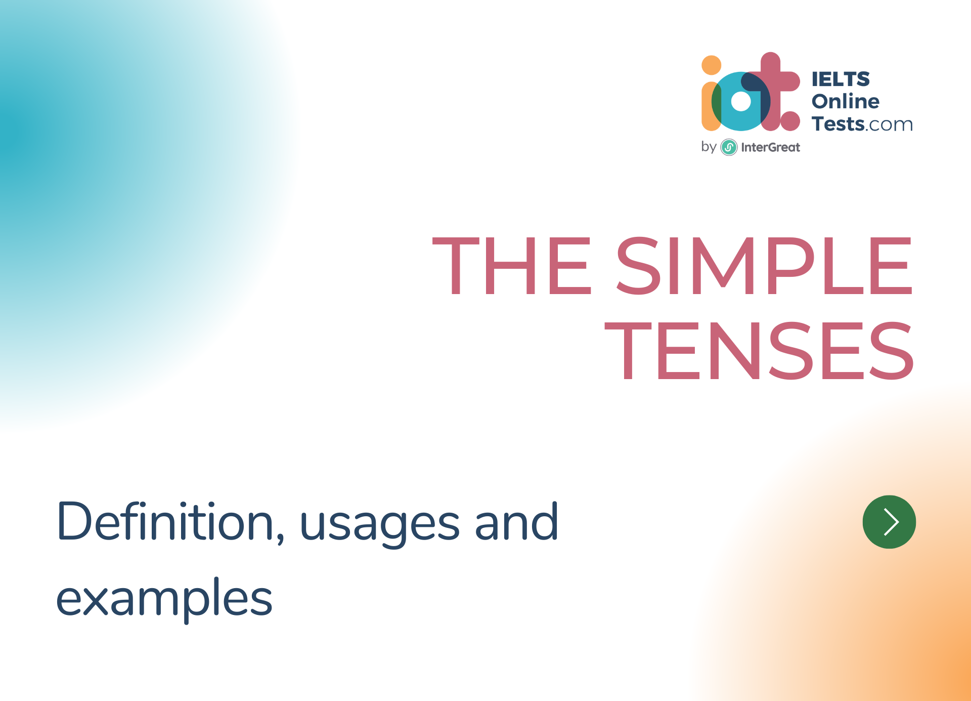 The simple tenses in English grammar