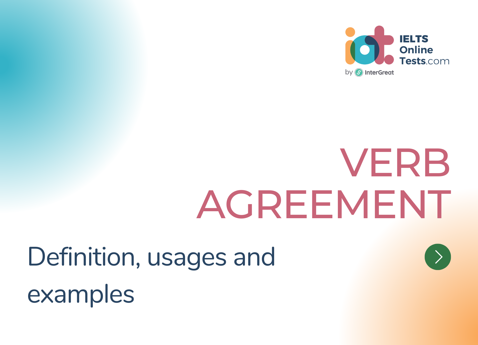 Verb agreement definition and examples