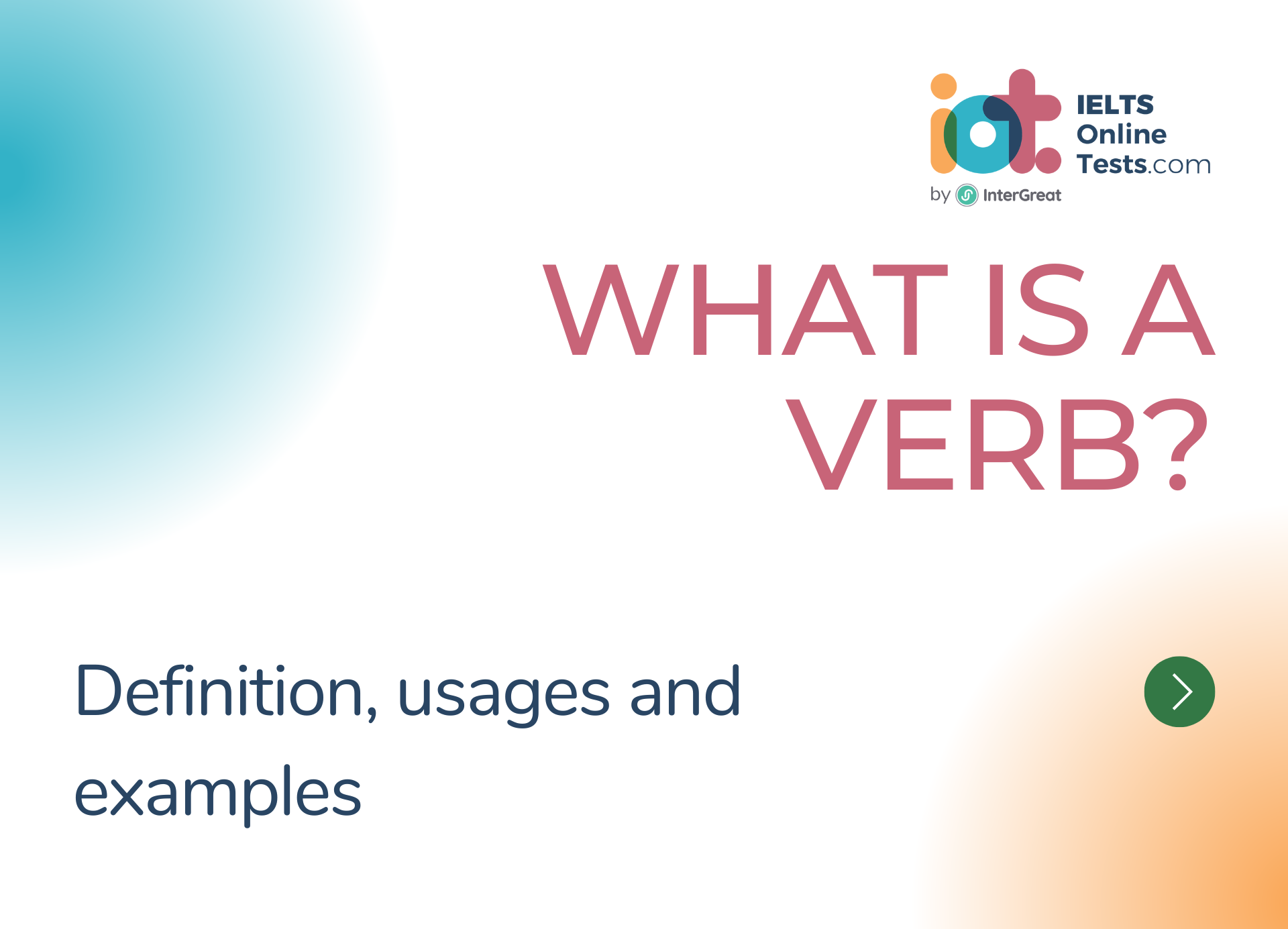 What is a verb in English?