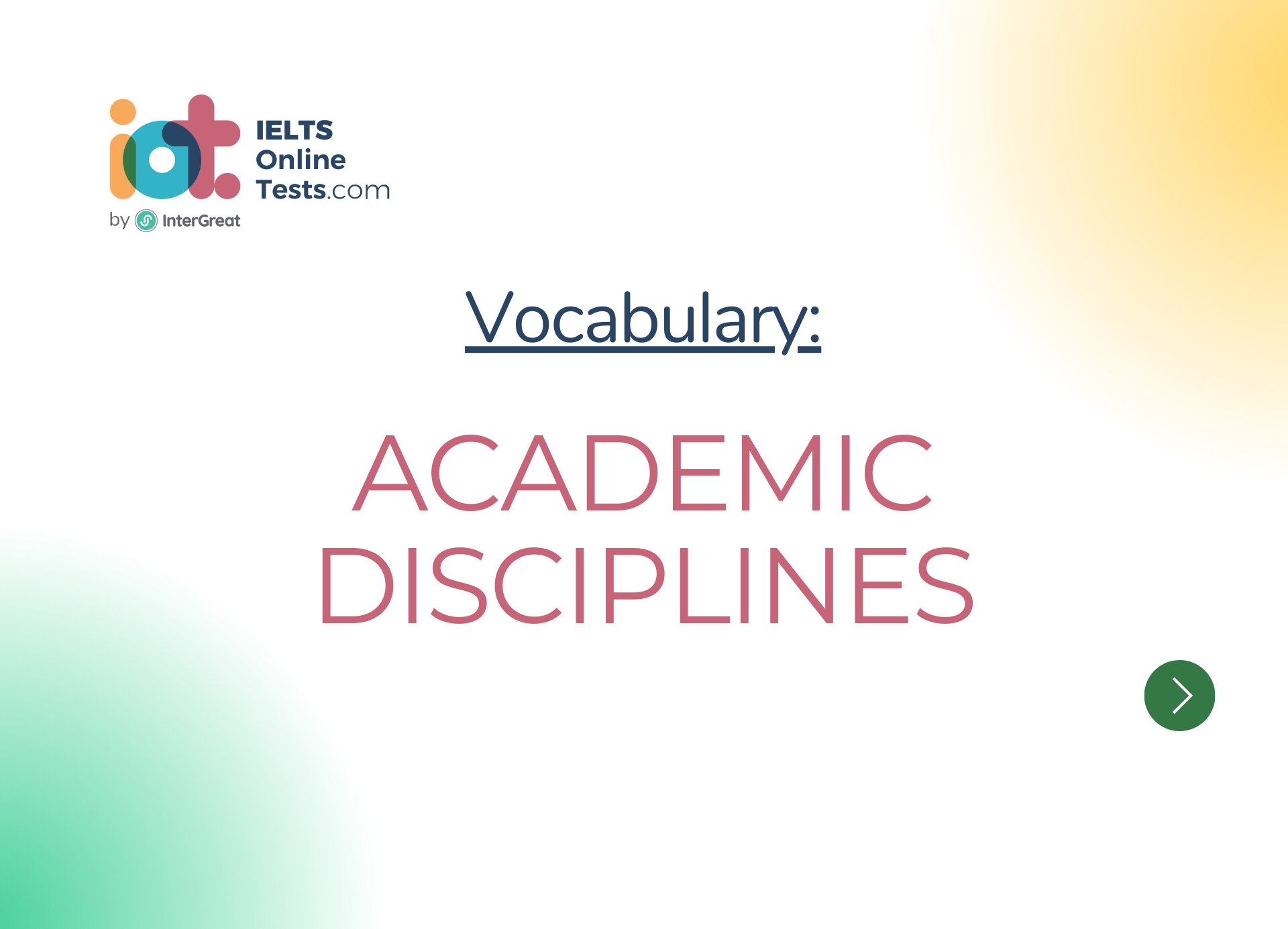 Academic disciplines