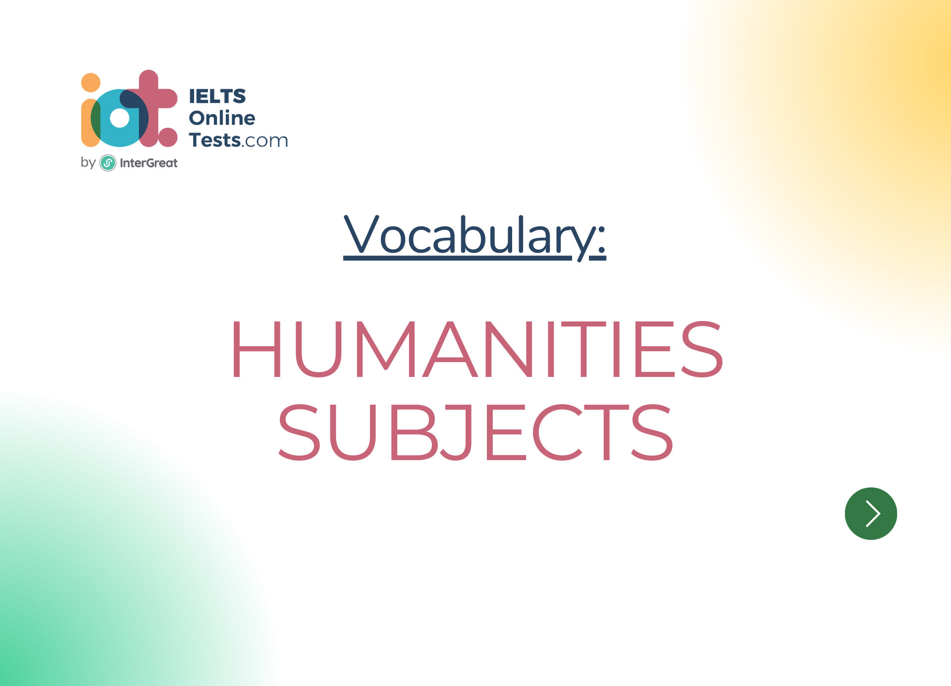 Humanities subjects