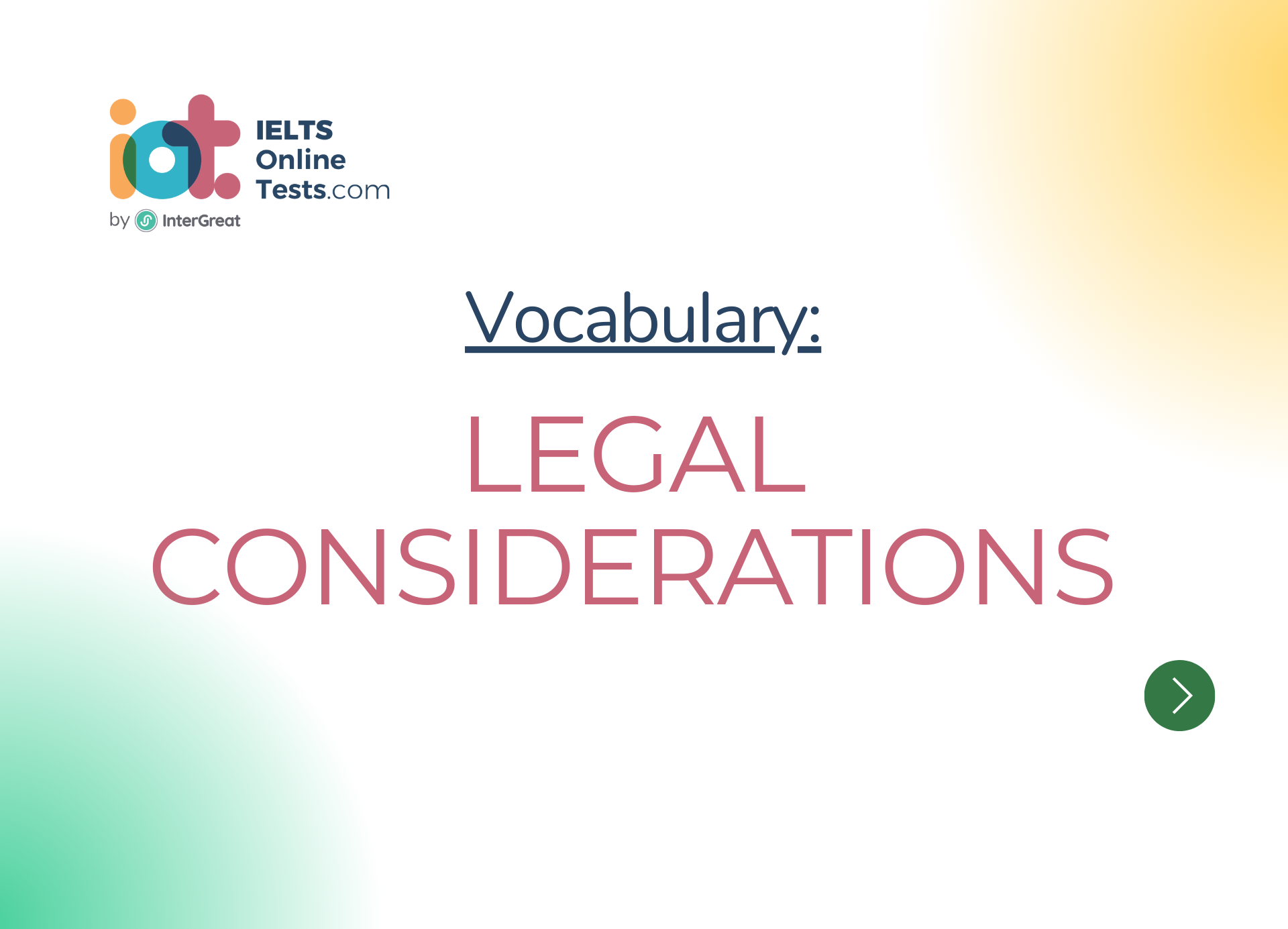 Legal considerations