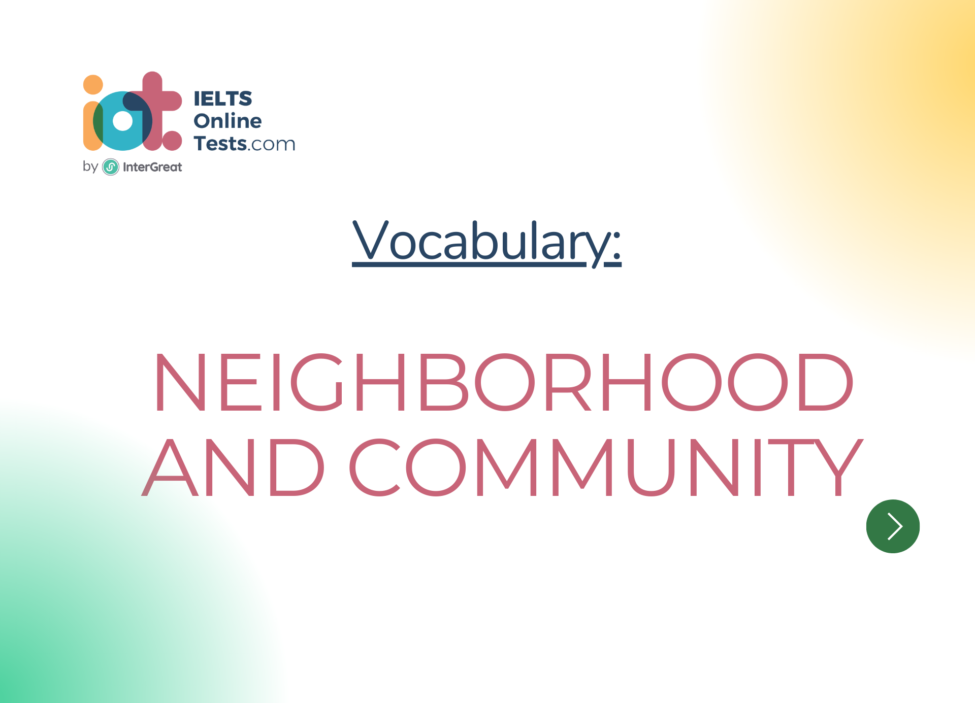 Neighborhood and community