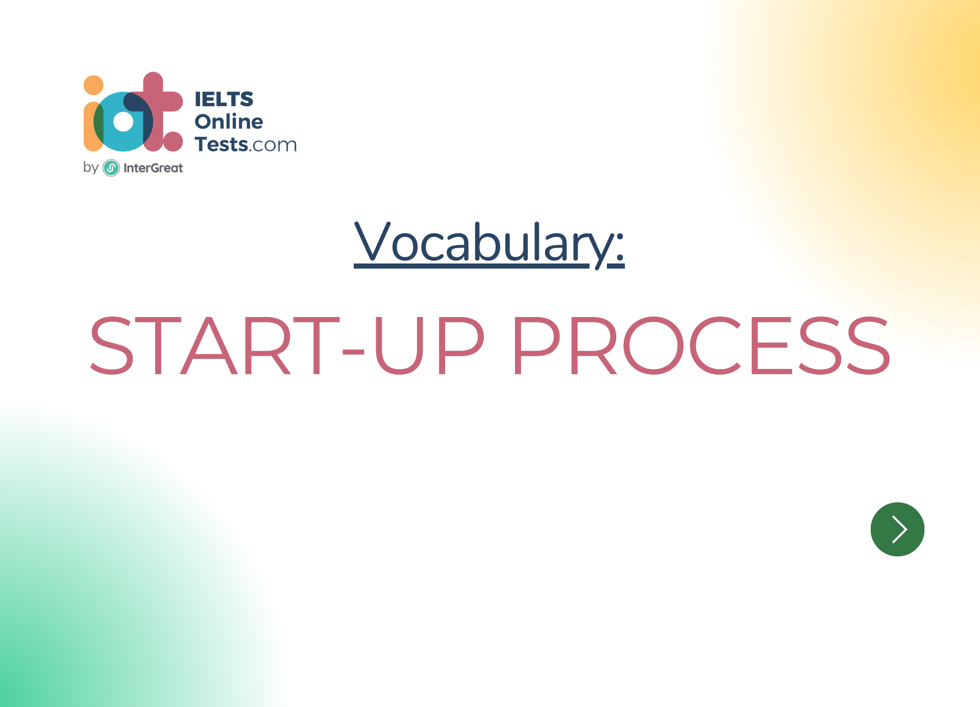 Start-up process