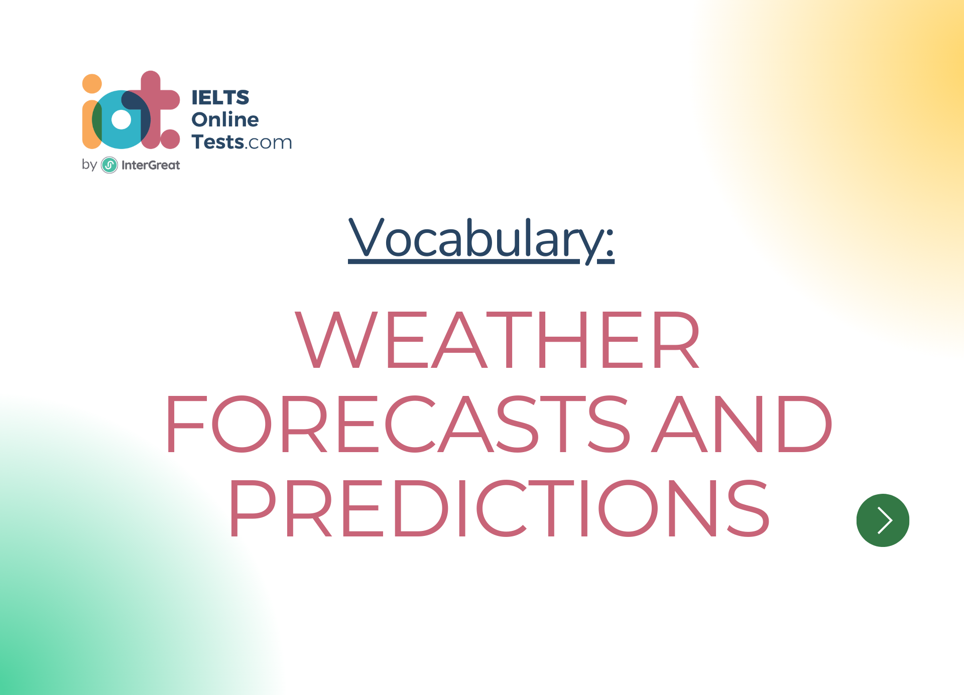 Weather forecasts and predictions
