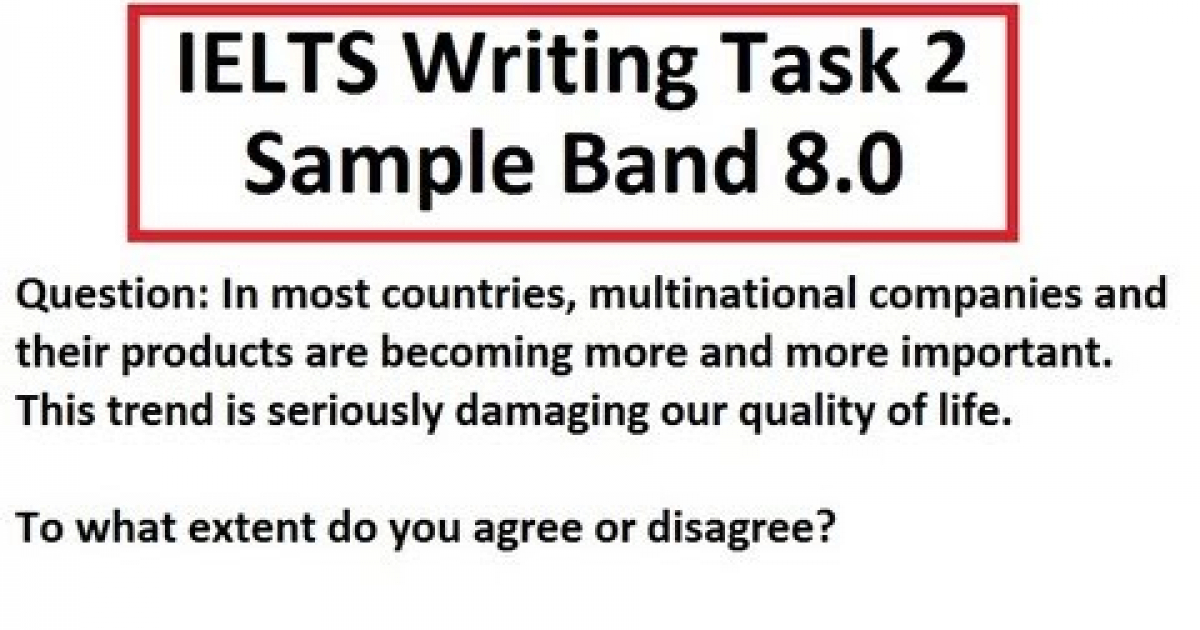 Exam IELTS Writing 2 & sample answer